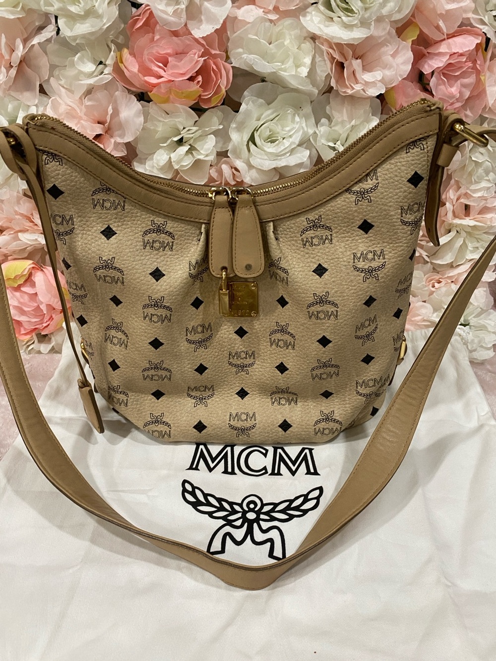 MCM Visetos Monogram Shoulder Bag